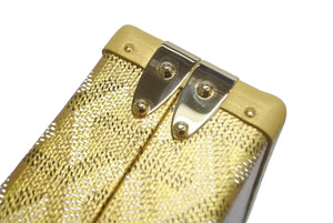 Like new GOYARD Minaudière Trunk Bag MINA55PMLTY60CL60O Gold PVC Leather with Gold Hardware Pre-owned Item 4c067869 