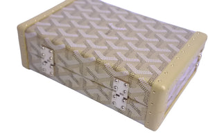 Like new GOYARD Minaudière Trunk Bag MINA55PMLTY60CL60O Gold PVC Leather with Gold Hardware Pre-owned Item 4c067869 