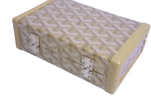 画像をギャラリービューアに読み込む, 新品同様 GOYARD ゴヤール ミノディエール トランクバッグ MINA55PMLTY60CL60O ゴールド PVC レザー ゴールド金具 中古 4c067869