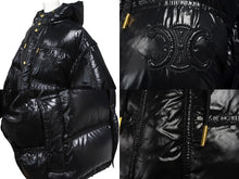 画像をギャラリービューアに読み込む, CELINE セリーヌ ダウンジャケット クロップド パファージャケット トリオンフパッチ 2W661595K サイズ34 美品 中古 4c067875