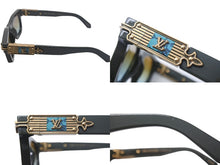 画像をギャラリービューアに読み込む, 極美品 LOUIS VUITTON ルイヴィトン サングラス LV アラベスク Z2556U サイズ49□24 150 カーキ アセテート 中古 4c067928