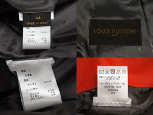 SUPREME シュプリーム ルイ ヴィトン ルイ ルイ LV Leather Baseball Jacket レザージャケット HDL90ED0S サイズ44 ゴートレザー 美品 中古 4c067958 