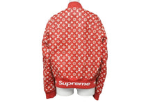 画像をギャラリービューアに読み込む, SUPREME シュプリーム ルイ ヴィトン ルイ ルイ LV Leather Baseball Jacket レザージャケット HDL90ED0S サイズ44 ゴートレザー 美品 中古 4c067958 