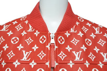 画像をギャラリービューアに読み込む, SUPREME シュプリーム ルイ ヴィトン ルイ ルイ LV Leather Baseball Jacket レザージャケット HDL90ED0S サイズ44 ゴートレザー 美品 中古 4c067958 