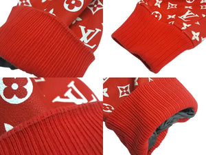 SUPREME シュプリーム ルイ ヴィトン ルイ ルイ LV Leather Baseball Jacket レザージャケット HDL90ED0S サイズ44 ゴートレザー 美品 中古 4c067958 
