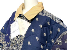 画像をギャラリービューアに読み込む, 新品未使用 READY MADE レディメイド Quilting Bandana Burn Coat ジャケット サイズ1 ペイズリー柄 キルティング RE-CO-NV-00-00-111 中古 4c067968