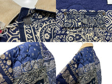 画像をギャラリービューアに読み込む, 新品未使用 READY MADE レディメイド Quilting Bandana Burn Coat ジャケット サイズ1 ペイズリー柄 キルティング RE-CO-NV-00-00-111 中古 4c067968
