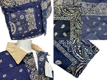 画像をギャラリービューアに読み込む, 新品未使用 READY MADE レディメイド Quilting Bandana Burn Coat ジャケット サイズ1 ペイズリー柄 キルティング RE-CO-NV-00-00-111 中古 4c067968