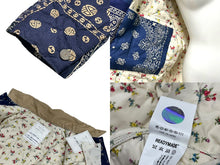 画像をギャラリービューアに読み込む, 新品未使用 READY MADE レディメイド Quilting Bandana Burn Coat ジャケット サイズ1 ペイズリー柄 キルティング RE-CO-NV-00-00-111 中古 4c067968