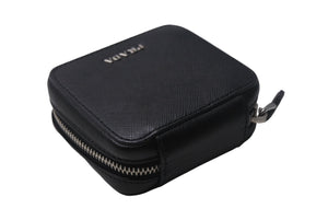 PRADA プラダ コンタクトケース SAFFIANO サフィアーノ ブラック 2ARA18 コンタクトレンズ 小物入れ ボトル欠品 中古 4c068036