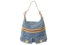 画像をギャラリービューアに読み込む, LOUIS VUITTON ルイヴィトン バギーGM ショルダーバッグ M95048 モノグラムデニム ブルー ベージュ 美品 中古 4c068041