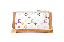 画像をギャラリービューアに読み込む, LOUIS VUITTON ルイヴィトン コインケース ポシェット クレ マルチカラー ホワイト M92655 ゴールド金具 美品 中古 4c068042
