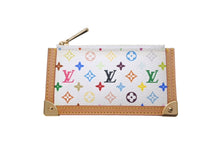 画像をギャラリービューアに読み込む, 新品同様 LOUIS VUITTON ルイ ヴィトン 村上隆 ポシェットクレ コインケース M92655 モノグラム ホワイト マルチカラー 中古 4c068073