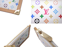 画像をギャラリービューアに読み込む, 新品同様 LOUIS VUITTON ルイ ヴィトン 村上隆 ポシェットクレ コインケース M92655 モノグラム ホワイト マルチカラー 中古 4c068073