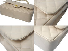 Load image into Gallery viewer, 極美品 CHANEL シャネル マトラッセ30 Wチェーンショルダーバッグ 14番台 Wフラップ ココマーク キャビアスキン ベージュ ゴールド金具 中古 4c068079