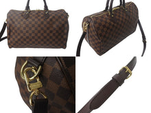 Load image into Gallery viewer, 極美品 LOUIS VUITTON ルイヴィトン スピーディ35 ハンドバッグ N41363 ダミエキャンバス ブラウン ゴールド金具 中古 4c068083