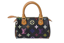 Load image into Gallery viewer, LOUIS VUITTON ルイヴィトン ミニスピーディ ハンドバッグ M92644 モノグラムマルチカラー ブラック ゴールド金具 村上隆 美品 中古 4c068086