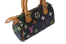 Load image into Gallery viewer, LOUIS VUITTON ルイヴィトン ミニスピーディ ハンドバッグ M92644 モノグラムマルチカラー ブラック ゴールド金具 村上隆 美品 中古 4c068086