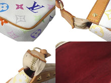Load image into Gallery viewer, LOUIS VUITTON ルイヴィトン モノグラム マルチカラー ポシェット アクセソワール アクセサリーポーチ M92649 村上隆 ホワイト 美品 中古 4c068094