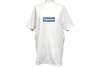 Supreme シュプリーム ニューヨーク ヤンキース × 47 ブランドボックスロゴ Ｔシャツ サイズM ニューヨークヤンキース ホワイト ネイビー 良品 中古 4c068109 