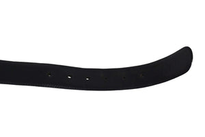 CHROME HEARTS クロムハーツ 1.5クラシック オーバルスター ベルト バックル サイズ36 シルバー925 レザー ブラック 美品 中古 4c068136