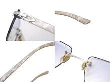 Load image into Gallery viewer, CARTIER カルティエ リムレス メガネ サイズ□18 135 度入り 大理石調 4856147 スクエア ホワイト クリア プラスチック 美品 中古 4c068145