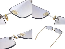 Load image into Gallery viewer, CARTIER カルティエ リムレス メガネ サイズ□18 135 度入り 大理石調 4856147 スクエア ホワイト クリア プラスチック 美品 中古 4c068145