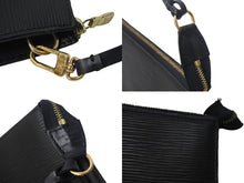 Load image into Gallery viewer, LOUIS VUITTON ルイヴィトン ポシェット アクセソワール アクセサリーポーチ エピ M52942 ブラック ゴールド金具 美品 中古 4c068149