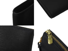 Load image into Gallery viewer, LOUIS VUITTON ルイヴィトン ポシェット アクセソワール アクセサリーポーチ エピ M52942 ブラック ゴールド金具 美品 中古 4c068149