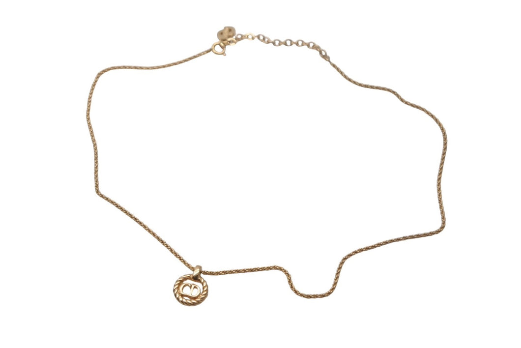 ChristianDior クリスチャンディオール ネックレス アクセサリー CDロゴ GP 5.7g ゴールド 美品 中古 4c068518