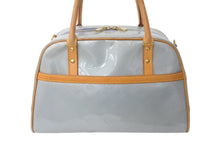 Load image into Gallery viewer, LOUIS VUITTON ルイヴィトン トンプキンス スクエア ハンドバッグ M91150 モノグラムヴェルニ レザー ブルー 美品 中古 4c068156