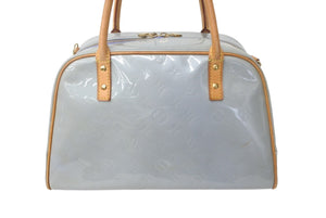 LOUIS VUITTON ルイヴィトン トンプキンス スクエア ハンドバッグ M91150 モノグラムヴェルニ レザー ブルー 美品 中古 4c068156