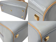 Load image into Gallery viewer, LOUIS VUITTON ルイヴィトン トンプキンス スクエア ハンドバッグ M91150 モノグラムヴェルニ レザー ブルー 美品 中古 4c068156