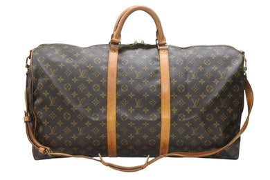 LOUIS VUITTON ルイヴィトン キーポル バンドリエール60 ボストンバッグ M41412 モノグラム PVC レザー ブラウン 美品 中古 4b006816