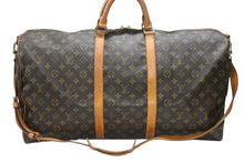 Load image into Gallery viewer, LOUIS VUITTON ルイヴィトン キーポル バンドリエール60 ボストンバッグ M41412 モノグラム PVC レザー ブラウン 美品 中古 4b006816