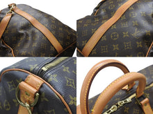 Load image into Gallery viewer, LOUIS VUITTON ルイヴィトン キーポル バンドリエール60 ボストンバッグ M41412 モノグラム PVC レザー ブラウン 美品 中古 4b006816