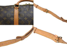 Load image into Gallery viewer, LOUIS VUITTON ルイヴィトン キーポル バンドリエール60 ボストンバッグ M41412 モノグラム PVC レザー ブラウン 美品 中古 4b006816