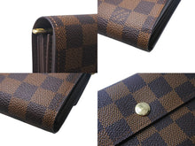 画像をギャラリービューアに読み込む, 極美品 LouisVuitton ルイヴィトン ダミエ ポルトフォイユ アレクサンドラ 三つ折り財布 N63067 ブラウン PVC レザー 中古 4c068161