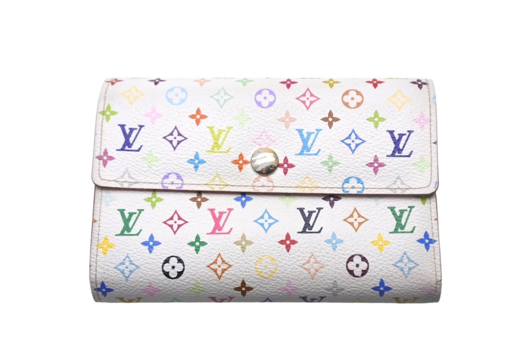 Louis Vuitton ルイヴィトン モノグラム マルチカラー ポルトフォイユ アレクサンドラ ホワイト M60083 中古 4c068162