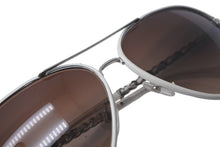 Load image into Gallery viewer, 極美品 CHANEL シャネル サングラス 4219-Q c.124/S5 サイズ59□14 140 ココマーク チェーン レザー 中古 4c068164