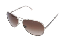 Load image into Gallery viewer, 極美品 CHANEL シャネル サングラス 4219-Q c.124/S5 サイズ59□14 140 ココマーク チェーン レザー 中古 4c068164