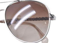 Load image into Gallery viewer, 極美品 CHANEL シャネル サングラス 4219-Q c.124/S5 サイズ59□14 140 ココマーク チェーン レザー 中古 4c068164