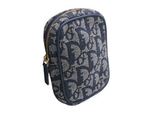 Load image into Gallery viewer, DIOR ディオール ポーチ トロッター ネイビー ゴールド 小物入れ 美品 中古品 4c068175