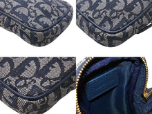 Load image into Gallery viewer, DIOR ディオール ポーチ トロッター ネイビー ゴールド 小物入れ 美品 中古品 4c068175