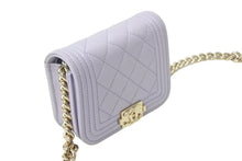 Load image into Gallery viewer, 極美品 CHANEL シャネル ボーイシャネル チェーン ポシェット パープル キャビアスキン 31番台 中古 4c068185