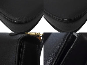 GUCCI グッチ バンブー2WAYショルダーバッグ ハンドバッグ 000 1364 0633 レザー ブラック ブラウン 美品 中古 4c068203 