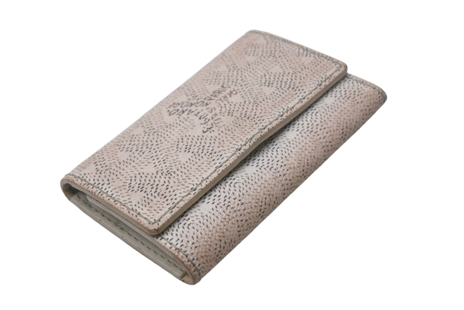 GOYARD ゴヤール ヘリンボーン柄 6連 キーケース ホワイト 白