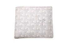 画像をギャラリービューアに読み込む, Goyard ゴヤール サンフロランタン ヘリンボーン 二つ折り財布 apm11050 フランス製 レザー ホワイト 良品 中古 4c068209