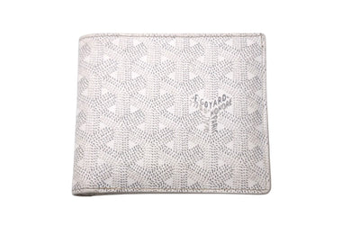 Goyard ゴヤール サンフロランタン ヘリンボーン 二つ折り財布 apm11050 フランス製 レザー ホワイト 良品 中古 4c068209