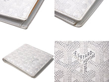 画像をギャラリービューアに読み込む, Goyard ゴヤール サンフロランタン ヘリンボーン 二つ折り財布 apm11050 フランス製 レザー ホワイト 良品 中古 4c068209